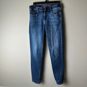 American Eagle Outfitters Skinny Stretch Jeans Women Size 8 long medium wash